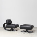 Chaise longue Alta et pouf